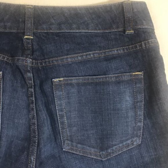 The Limited Womens Bootcut Dark Blue Jeans Mid Rise Dark Wash Slub Size 12L Y2K - Picture 6 of 8